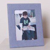 Blue Gingham Photo Frame - Babyface