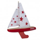Skipper Pond Yacht - Red Stars - 10 Inch