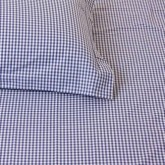 Navy Gingham Duvet Set - Single