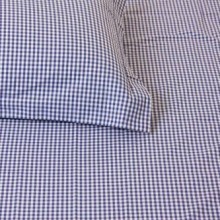 Navy Gingham Duvet Set - Single