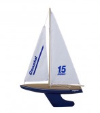 Skipper Wooden Pond Yacht - Coastal Blue 15 inch