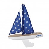 Skipper Pond Yacht - Blue and White Spots - 10 Inch