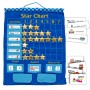 Reward Chart - Blue Fabric Star Chart - Fiesta Crafts