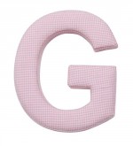 Pink Gingham Letter