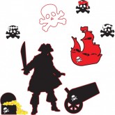 Pirate Scene Wall Stickers - Mungai Mirrors