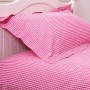 Hot Pink Gingham Duvet Set - Single