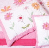 Flower Garden Quilted Pillowcase